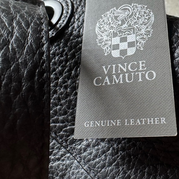 NEW Vince Camuto Black and Cream Leather Shoulder Bag - Picture 3 of 10